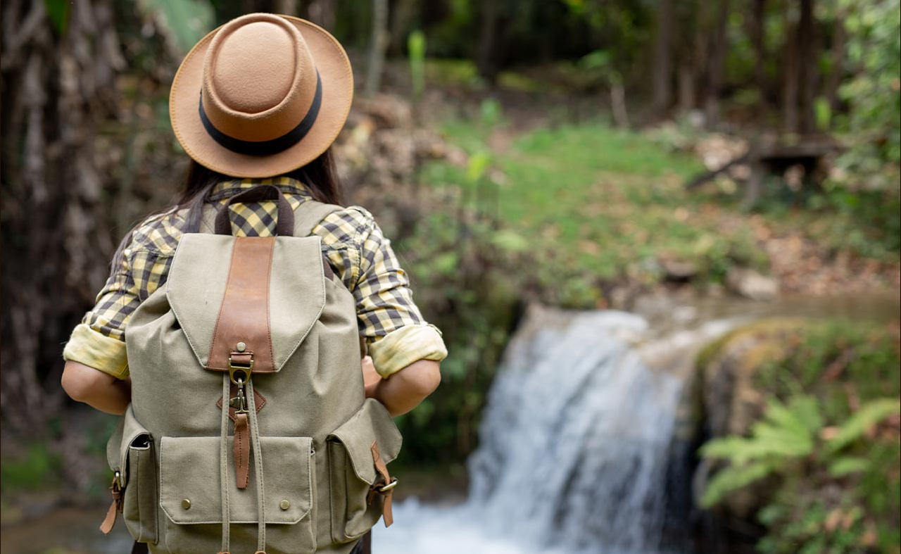 girl with rucksack