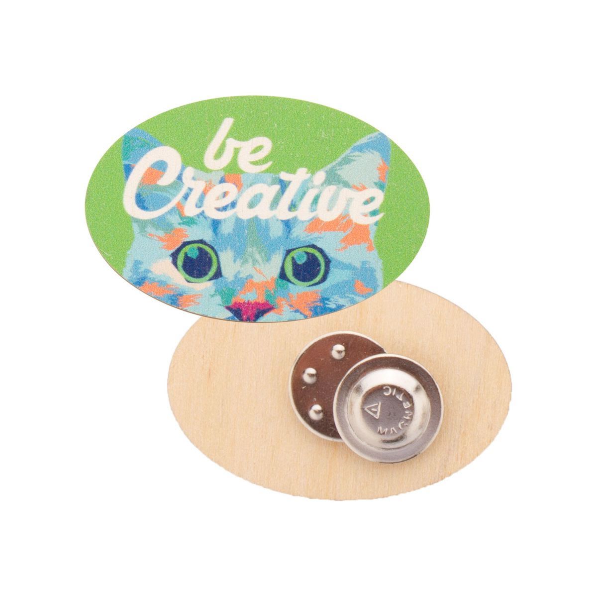 WOOBADGE - custom magnetic badge 35×53 mm | HG716583B