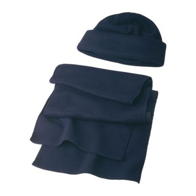 RUSSO - Polyester fleece (200 gr/m²) beanie and scarf 