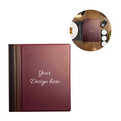 MENU ELEGANT L - large smooth leatherette menu holder