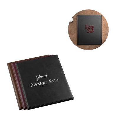 MENU ELEGANT M - medium smooth leatherette menu holder