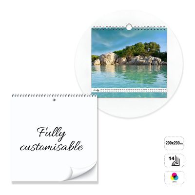 NICOSIA - 14-sheet wall calendar with spiral