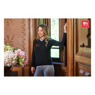 THC MILAN WOMEN - V-neck pullover for women in cotton and polyamide