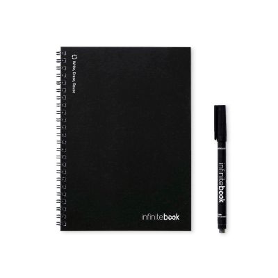 INFINITEBOOK LINED A5 - A5 Infinitebook with flexible cover and 15 lined whiteboard pages