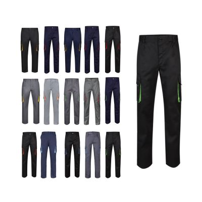 VL HYPNOS - Two-tone multi-pocket twill trousers (200g/m²), in cotton (35%) and polyester (65%)