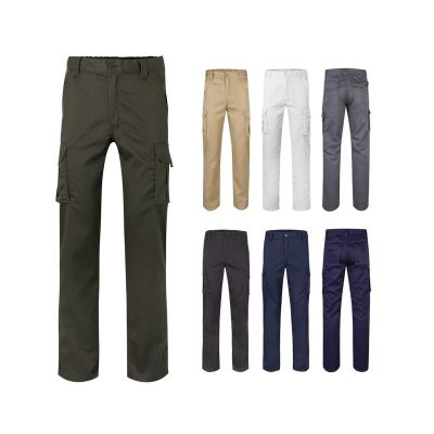 VL PAN - Multi-pocket stretch trousers (290g/m²), in cotton (46%), EME (38%) and polyester (16%)