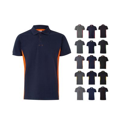 VL SUPAY - Two-tone piqué polo shirt (180g/m²), short sleeve, in cotton (60%) and polyester (40%)