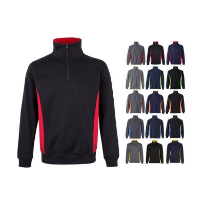 VL SVAROG - Two-tone terry sweatshirt (260g/m²), in polyester (65%) and cotton (35%)