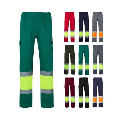 VL POSEIDON - Two-tone multi-pocket twill trousers (210g/m²), in cotton (20%) and polyester (80%)