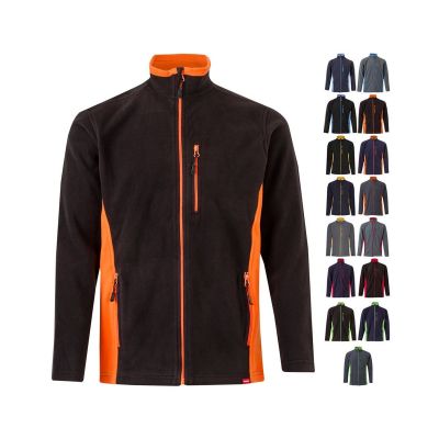 VL GERAS - Two-tone fleece jacket (220g/m²) in polyester (100%)