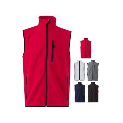 VL VARUNA - Soft shell vest (280g/m²), with polar lining, in polyester (94%) and elastane (6%)