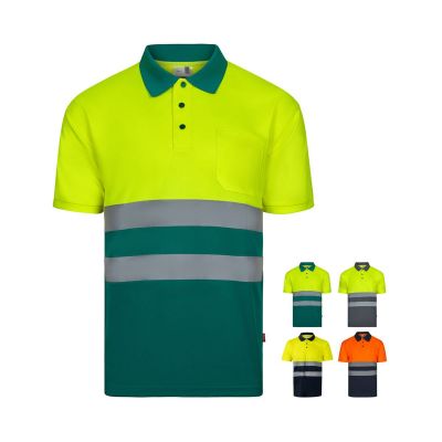 VL FORTUNA - Bird-eye polo shirt (140g/m²) with short sleeves, in polyester (100%)