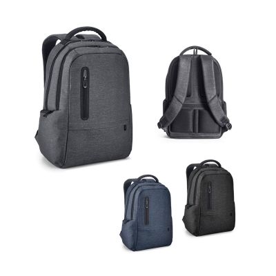 RE-BOSTON - 2Tone recycled nylon waterproof laptop backpack with 210D recycled polyester compartment