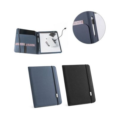 EMERGE FOLDER II - A4 folder in recycled polyester (100% rPET) 300D with elastic closure