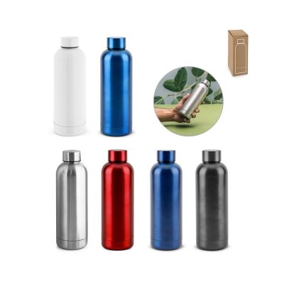 ODIN METTALIC - Bottle in 90% recycled stainless steel 550 mL