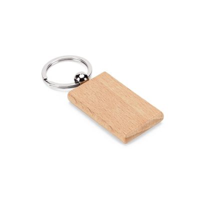 STEWIE - Rectangular keyring in beech wood