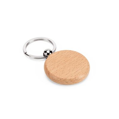 STEWIE ROUND - Round keyring in beech wood